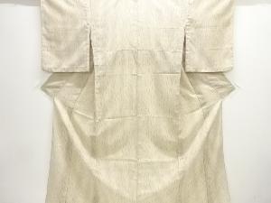 駒絽　雨縞に笹模様小紋着物